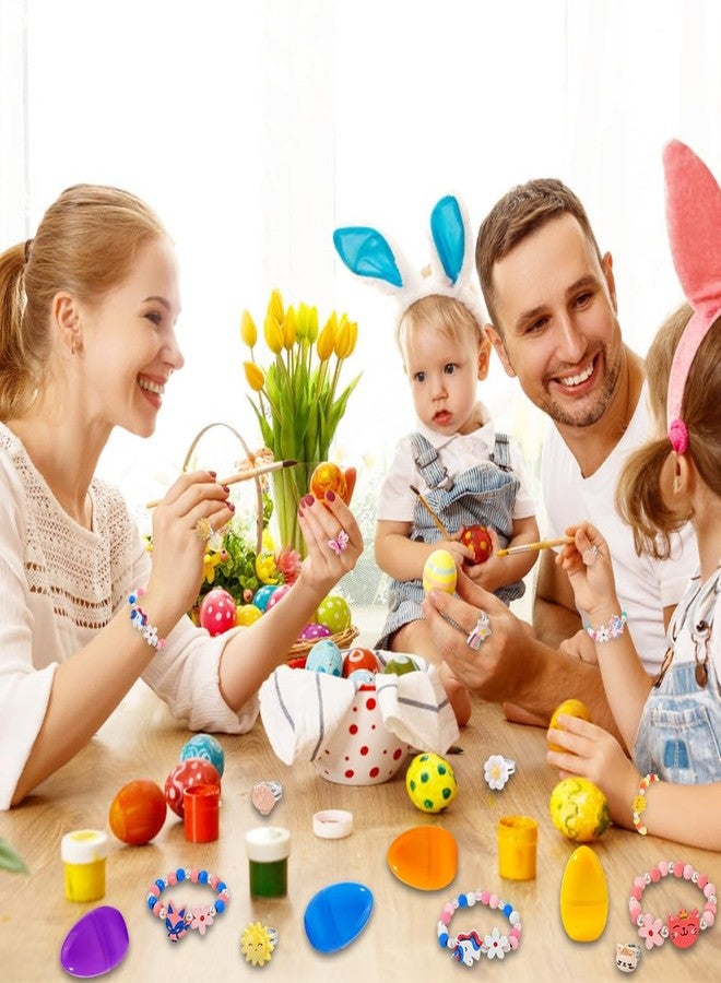 Vellibring 12 Pack Prefilled Easter Eggs with 24pcs Bracelets Rings Easter Basket Stuffers Egg Fillers for Girls Party Favors Kids Toddler Easter Presents - Image 5